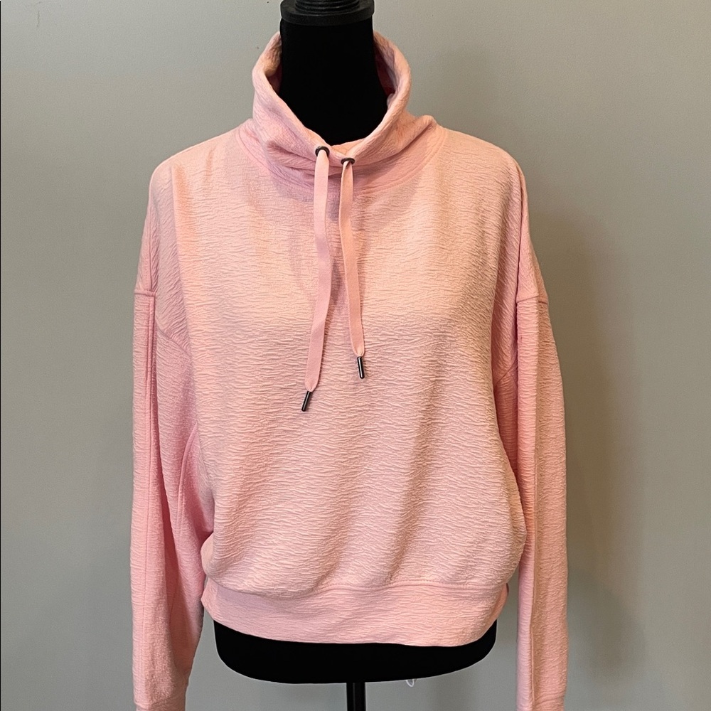 Pink Cowl Neck Pullover athletic top